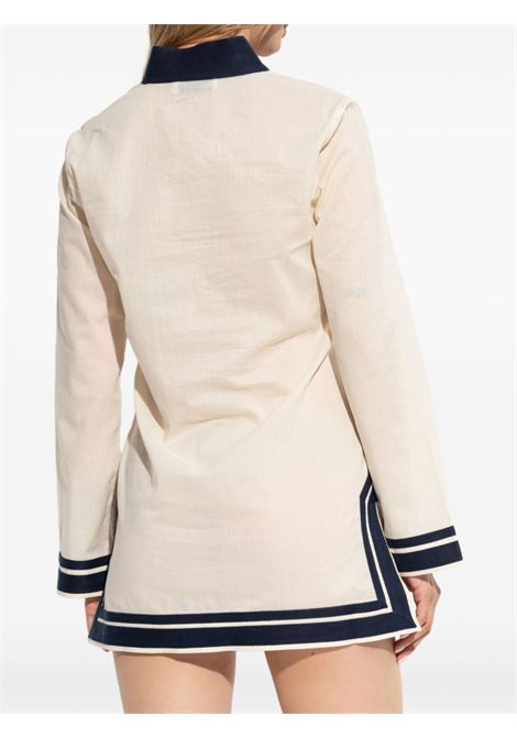 Ivory and blue tunic mini dress Tory Burch - women TORY BURCH | 83308285